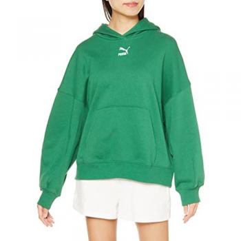 Sudadera Puma Classics Oversized Verde Blanco Mujer