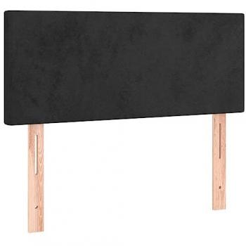 VidaXL Samt Kopfteil mit LED Beleuchtung Schwarz 90x5x78/88 cm
