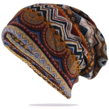 Spring Autumn Women's Floral Beanie with Scarf