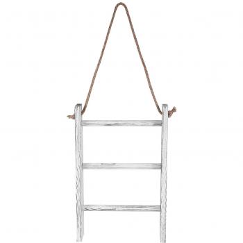 Escalera de Toallas “Decoración Madera Blanca”