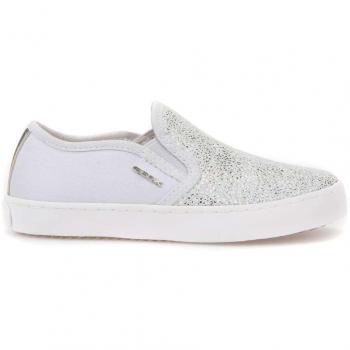 GEOX Mädchen Sneakers Jr Kilwi Girl Lt Grey/Silver J62D5D007DWC1355