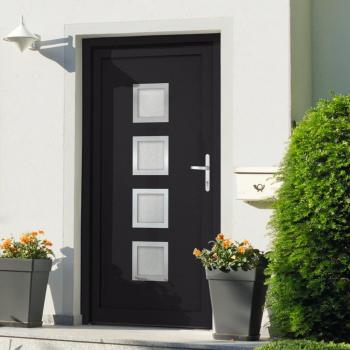 PVC Anthracite Front Door, 108x200 cm