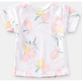 T-shirt d'été imprimé pour petites filles en coton doux
