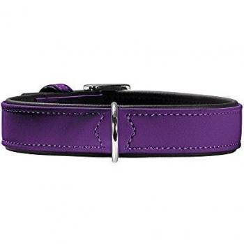 Softie Hunter Collier en cuir synthétique violet-noir – 35 cm