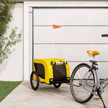 Rimorchio per Cani su Bici Oxford Giallo Nero