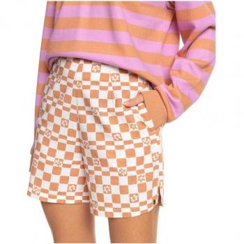 Roxy Pantaloncini Corti Over the Sun Check White Snow Power L
