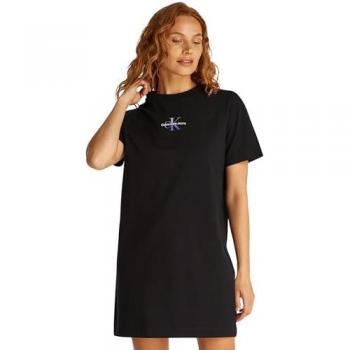 Calvin Klein Jeans Shirtkleid Gradient Monologo in Schwarz