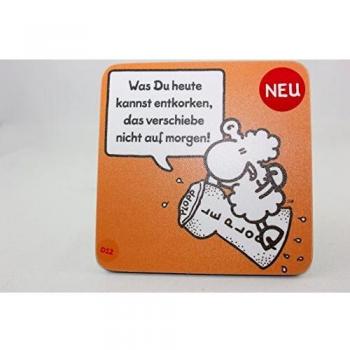 Sheepworld Motivuntersetzer Entkorken 9,5cm x 9,5cm