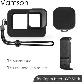 Silicone Side Cover for GoPro Hero 10 & 9 – Removable Battery Flip