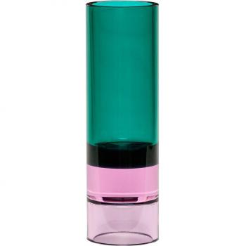 Astro Green & Pink Crystal Candle Holder, 15 cm