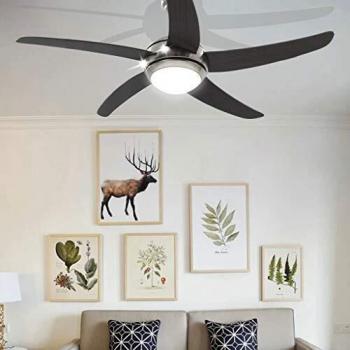 Decorative Ceiling Fan with Light 128 cm Coffee