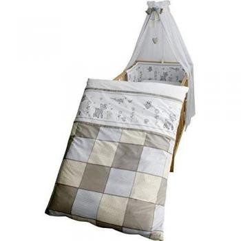 Roba Babybett-Ausstattung 'Tierfreunde', 4-teiliges Bettset mit Bettwäsche 100x135