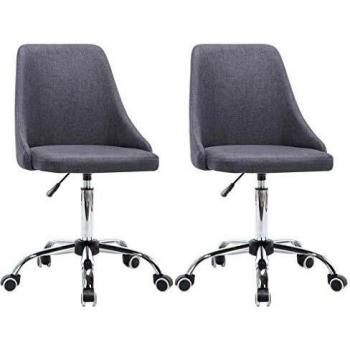 Tableau d’assise VidaXL 2X, tabouret roulant, gris foncé
