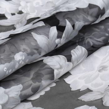 LEO & LIN Jacquard de Seda “Belleza Super” con Bordados Florales