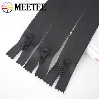 Meetee 5/10PCS Waterproof Zippers for Sewing, Close-End 5# Nylon Invisible Zipper (15/18/20cm)