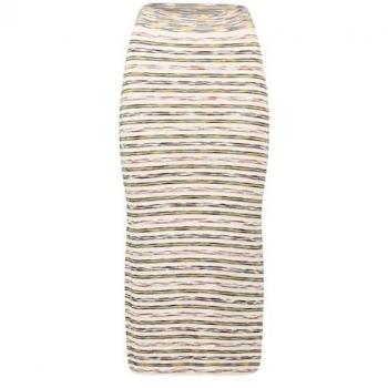 ZERO Damen Strickrock Figurbetont mit Streifen