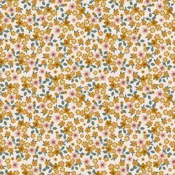 Lilipinso papier peint motifs floraux jaunes