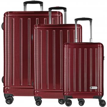 CHECK.IN Halifax Koffer‑Set 4 Rollen – Doppelrolle, 3‑Teller