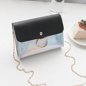 Patented Leather Mini Shoulder Bag