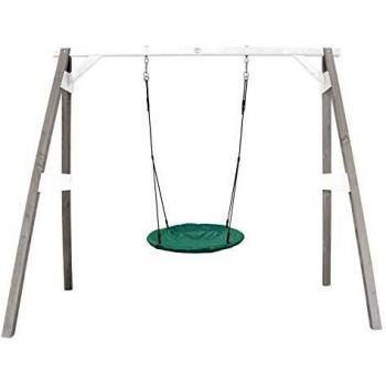 Portique en Bois FSC avec Balançoire Nid d'Oiseau 100 cm