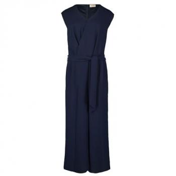 Overall CARTOON Cartoon Jumpsuit mit Bindegürtel Gr. 40, navy blau, Damen, 100% Polyester