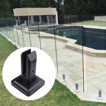 Panneau de verre fixe pour escalier en piscine, acier 304 carré