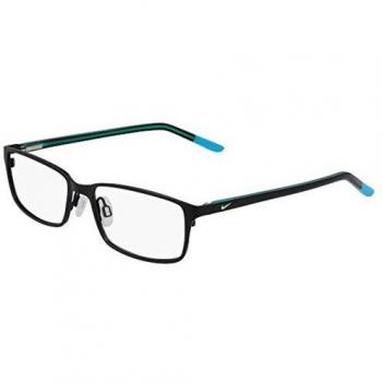 Nike 5580 Optical Frame Nero Satino Nebula – Lente 49 mm, Bridge 15 mm, tema foglia di tè