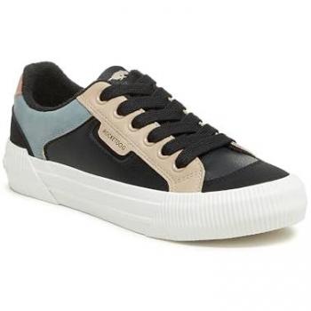 Rocket Dog Cheery Blocked Sporty Black PU Sneakers for Women