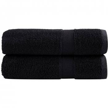 Serviettes de bain SOLUND 2 pièces noires 70x140 cm