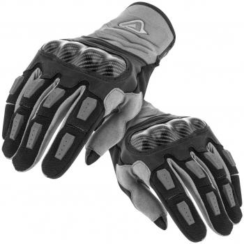 Guanti da moto Acerbis Carbon G 3.0 omologati nero grigio taglia L