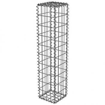 Galvanized Steel Gabion Wall with Covers, 20x20x100 cm, vidaXL