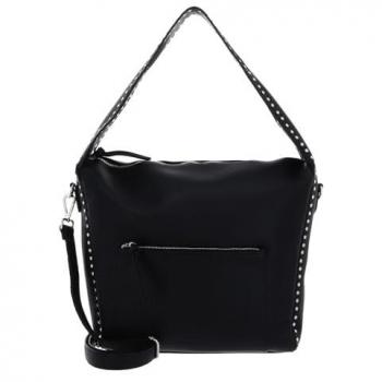 Feel Wild Umhänge‑Hobo – 40 cm, schwarz, aus Lederfaserstoff