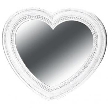 Specchio Retro Love 40x45 cm, Cornice in PVC effetto legno