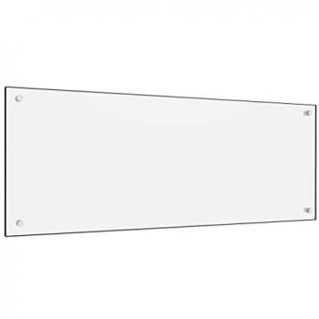 VidaXL Kitchen Backsplash White 100x40 cm Tempered Glass