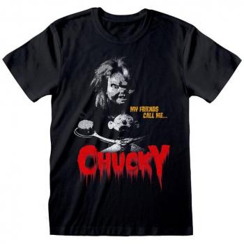 Camiseta Chucky My Friends Call Me (L) (Negro, Rojo, Gris)