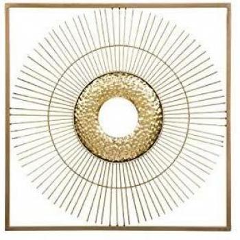 Wanddekor Gold Strahlenkranz 50 x 50 cm