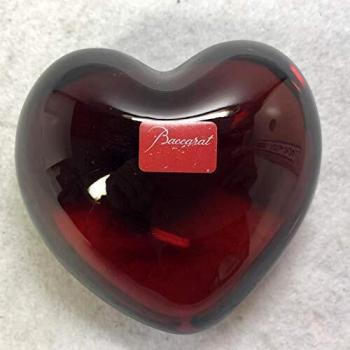 Baccarat Red Crystal Heart Figurine