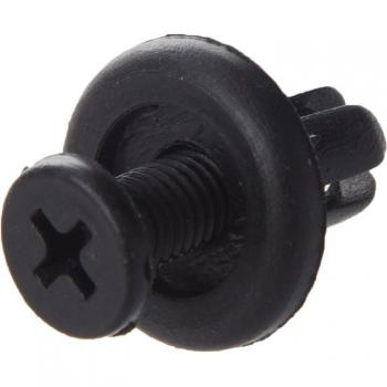 Black Plastic Rivet Bumper Mounting Clip 7mm Hole x 100