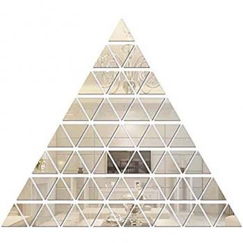 Triangle Shape Acrylic Mirror Wall Stickers 100pcs Set