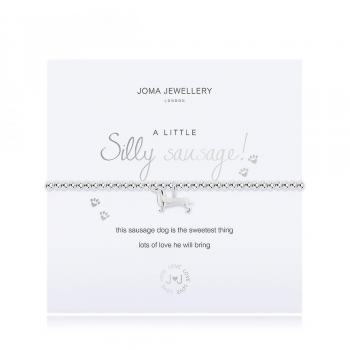 Joma Jewellery A Little Silly Sausage Silver Stretch Bracelet