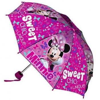 Prodotto essenziale per le giornate piovose: l'ombrello a tema Minnie di Disney, in versione compatta e pieghevole
