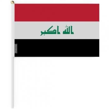 Polish‑Ready Iraq Mini Flag Set – 30 × 45 cm – 50 Units – Dual‑Sided Polyester