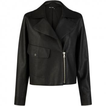 MARC AUREL Damenjacke schwarz 40 – Leder‑Optik