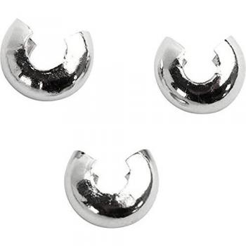 Perles à écraser 5 mm argenté 50 pcs