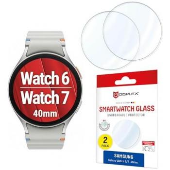 Displex Schutzfolie, Panzerfolie, Doppelpack (Galaxy Watch 7), Smartwatch‑Schutzfolie, Transparent
