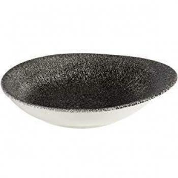 Churchill Raku Quartz Black Teardrop Serving Bowl 18.5 x 16.8 cm