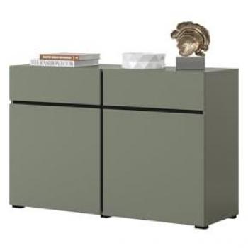 Credenza Verde Salvia 120 cm – Buffet Collezione Havana, 2 Porte + 2 Cassetti