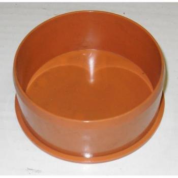 Push‑Fit Soil Pipe Stop Cap, 110 mm (4″), Brown, Underground