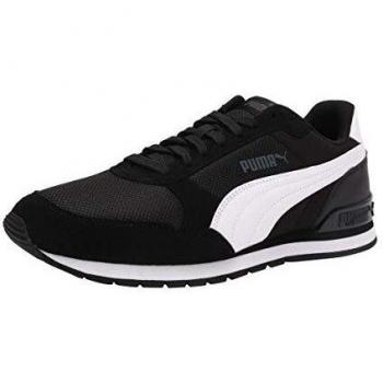 Mesh‑Schnürschuh „ST Runner v2“ von PUMA – schwarz/weiß – EU 44