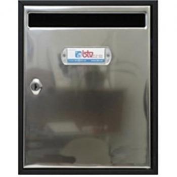 BUZON METALICO TEIDE MARRON-INOX